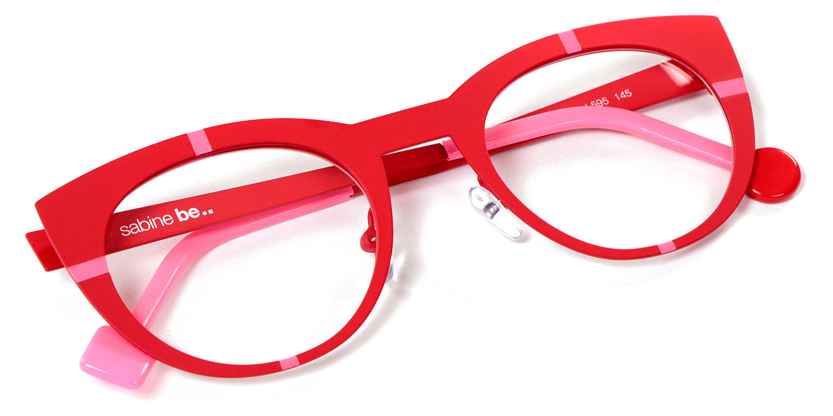 Sabine Be® Be Proud SB Be Proud 595 50 - Satin Red / Satin Neon Pink Eyeglasses
