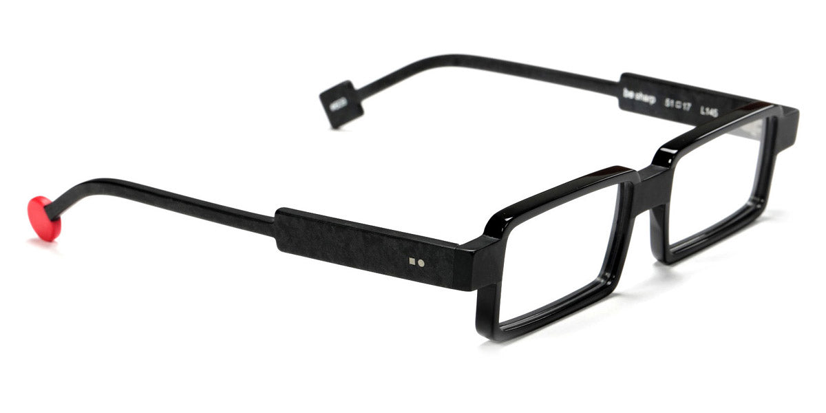 Sabine Be® Be Sharp SB Be Sharp 609 51 - Shiny Black / Matt Marbled Slate Gray Eyeglasses