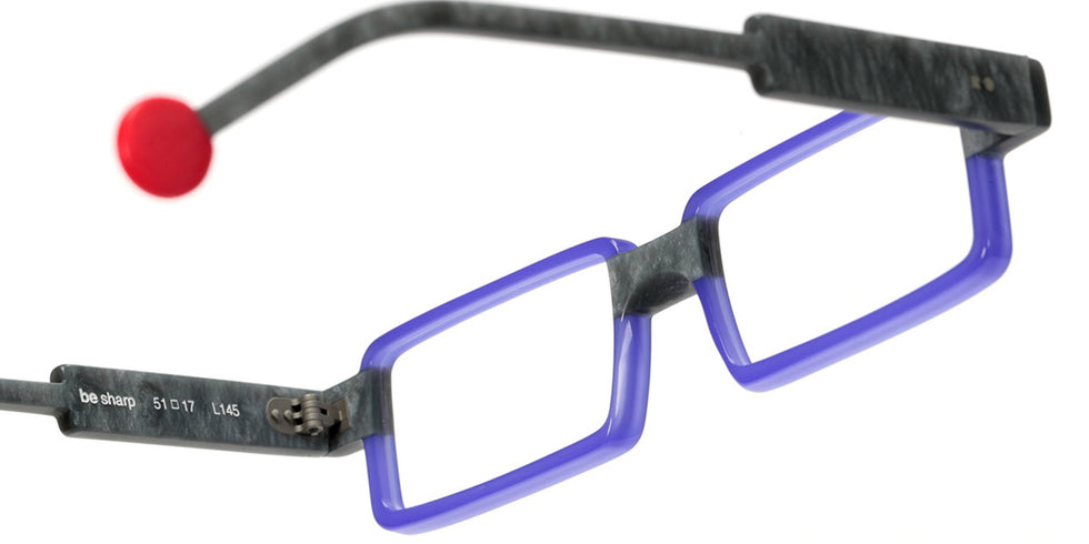 Sabine Be® Be Sharp SB Be Sharp 785 51 - Violet Opal Brillant / Gris Souris Marbré Mat Eyeglasses