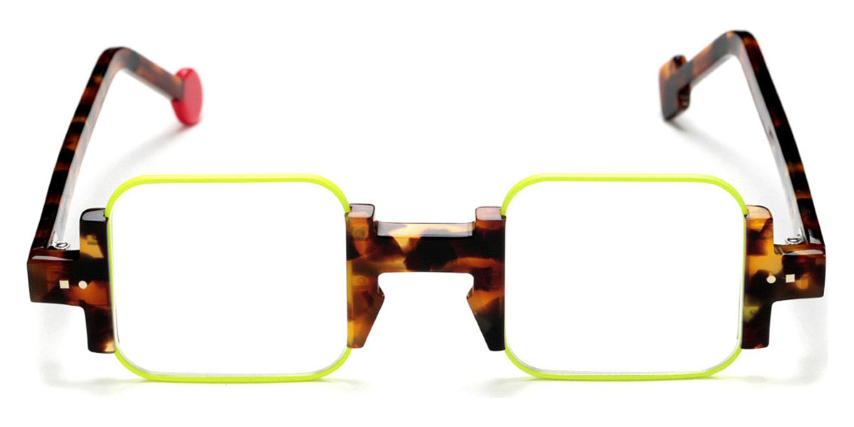 Sabine Be® Be Square - Shiny Fawn Tortoise / Satin Neon Yellow Eyeglasses