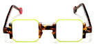 Sabine Be® Be Square - Shiny Fawn Tortoise / Satin Neon Yellow Eyeglasses