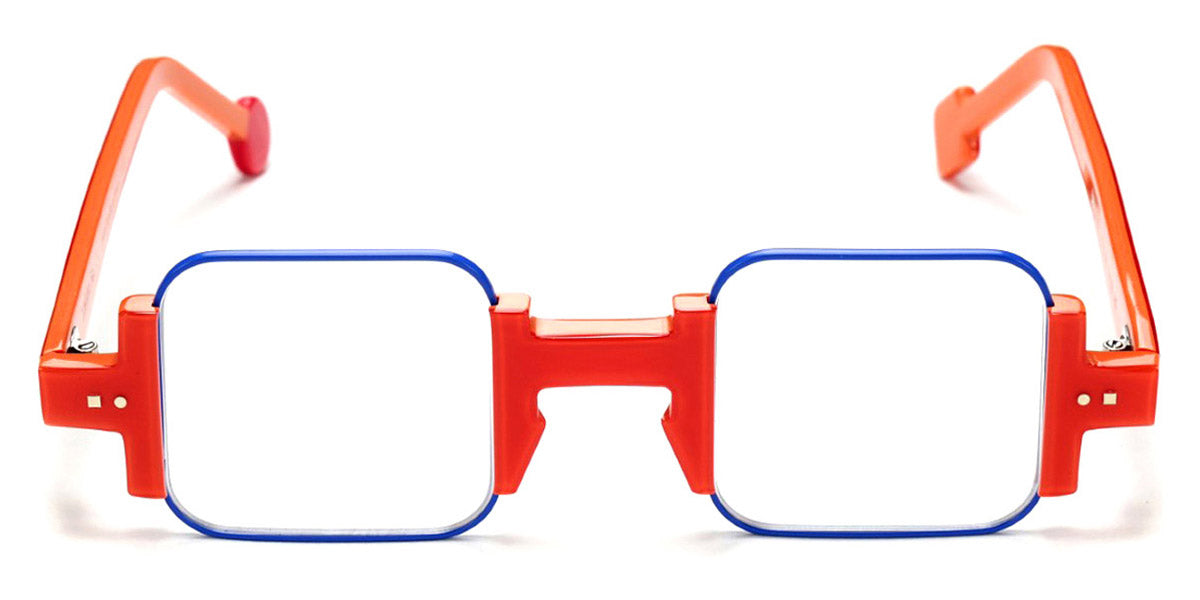 Sabine Be® Be Square - Shiny Miami Neon Orange / Satin Blue Klein Eyeglasses