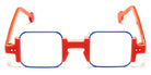 Sabine Be® Be Square - Shiny Miami Neon Orange / Satin Blue Klein Eyeglasses