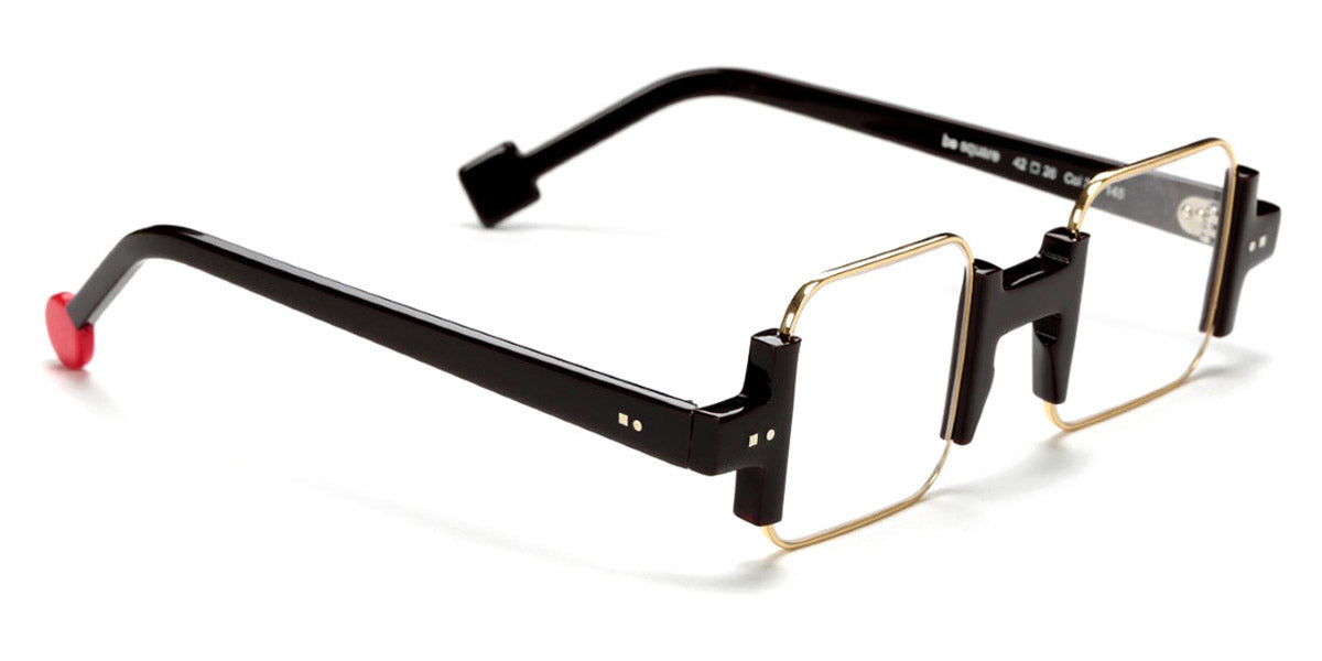 Sabine Be® Be Square - Shiny Dark Choco / Polished Pale Gold Eyeglasses