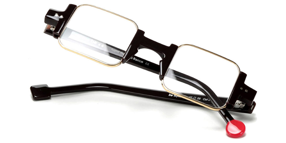 Sabine Be® Be Square - Shiny Dark Choco / Polished Pale Gold Eyeglasses