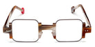 Sabine Be® Be Square SB Be Square 345 42 - Shiny Vintage Horn / Satin Gray Eyeglasses
