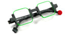 Sabine Be® Be Square SB Be Square 578 42 - Matt Marbled Mouse Gray / Neon Green Satin Eyeglasses