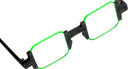 Sabine Be® Be Square SB Be Square 578 42 - Matt Marbled Mouse Gray / Neon Green Satin Eyeglasses
