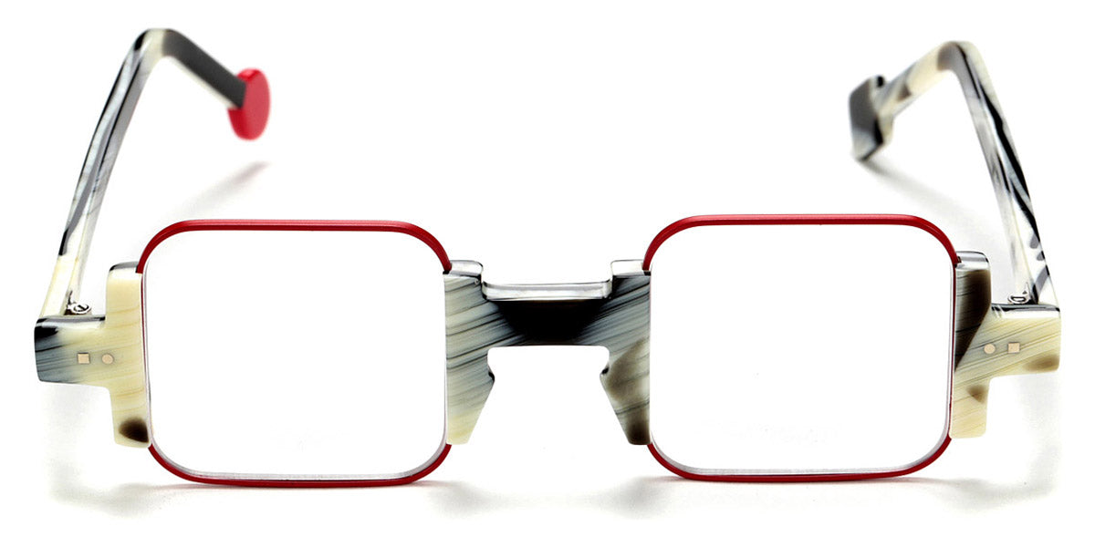 Sabine Be® Be Square - Shiny Horn / Satin Red Eyeglasses