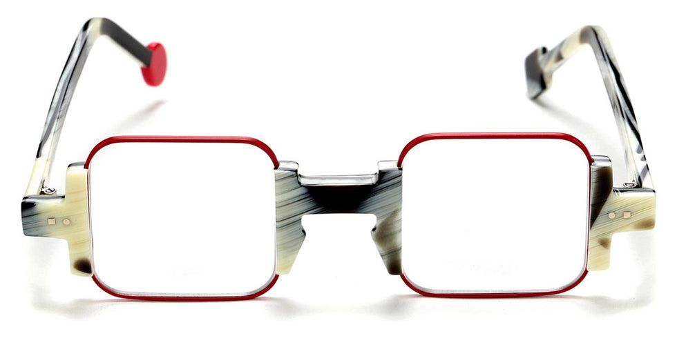 Sabine Be® Be Square - Shiny Horn / Satin Red Eyeglasses