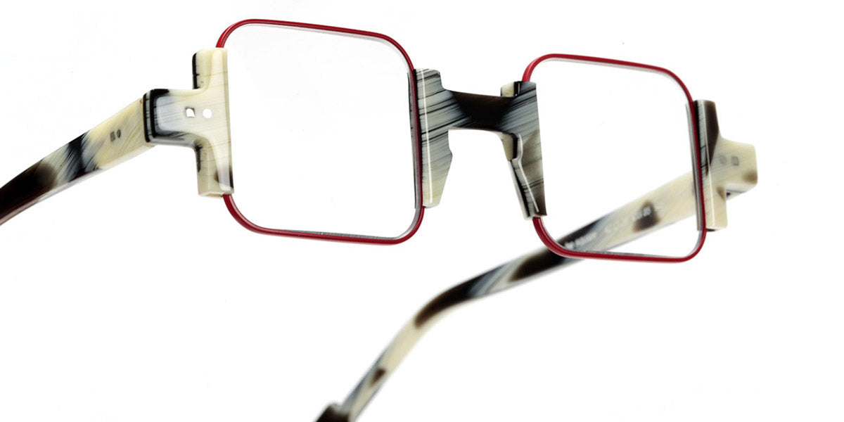 Sabine Be® Be Square - Shiny Horn / Satin Red Eyeglasses
