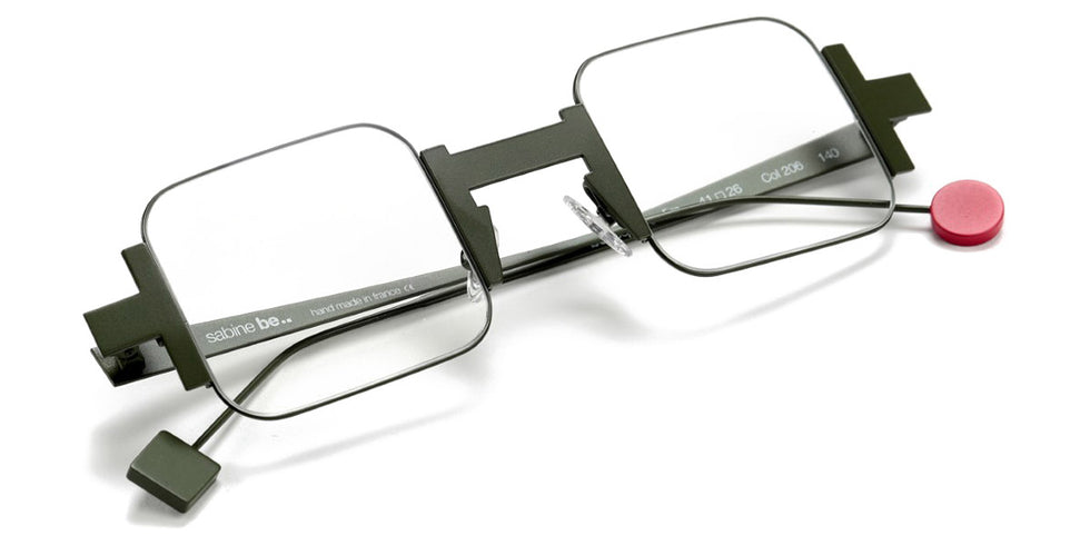 Sabine Be® Be Square Slim SB Be Square Slim 206 41 - Satin Khaki Eyeglasses