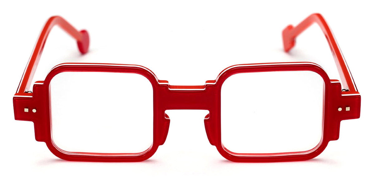 Sabine Be® Be Square Swell - Shiny Translucent Red / White / Shiny Orange Eyeglasses