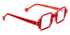 Sabine Be® Be Square Swell - Shiny Translucent Red / White / Shiny Orange Eyeglasses