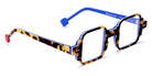 Sabine Be® Be Square Swell - Shiny Tokyo Tortoise / White / Shiny Blue Majorelle Eyeglasses
