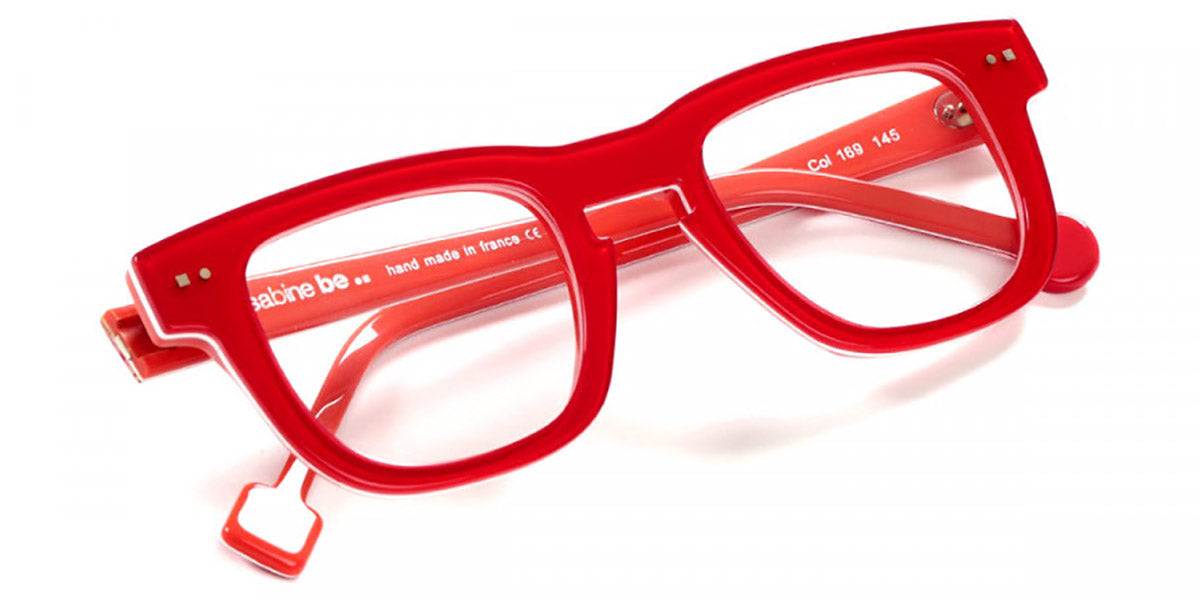Sabine Be® Be Swag - Shiny Translucent Red / White / Shiny Orange Eyeglasses
