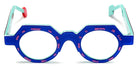 Sabine Be® Be Ten SB Be Ten 651 44 - Shiny Translucent Majorelle Blue / White / Shiny Turquoise / Neon Pink Eyeglasses