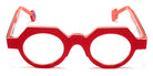 Sabine Be® Be Ten SB Be Ten 706 44 - Shiny Translucent Red / White / Shiny Orange Eyeglasses