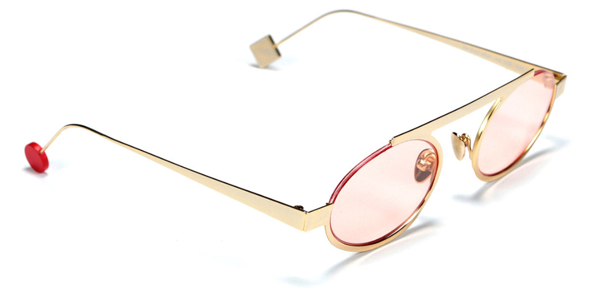 Sabine Be® Be Trust Slim Sun Summer SB Be Trust Slim Sun Summer 129pec 49 - Polished Pale Gold with pink lenses Sunglasses