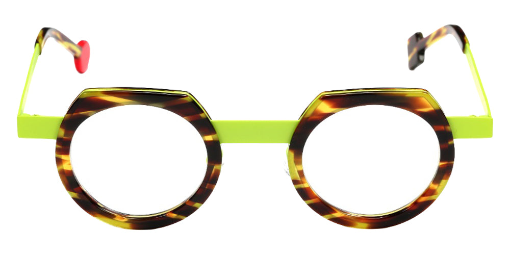 Sabine Be® Be Twist Eyeglasses - 240 Shiny Veined Tortoise/Satin Neon Yellow