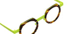 Sabine Be® Be Twist Eyeglasses - 240 Shiny Veined Tortoise/Satin Neon Yellow