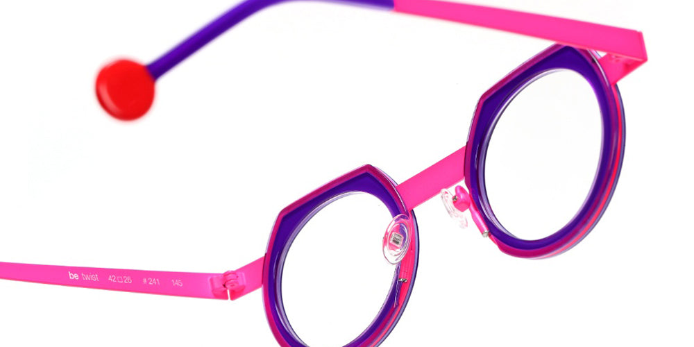Sabine Be® Be Twist Eyeglasses - 241 Shiny Purple/Satin Neon Pink