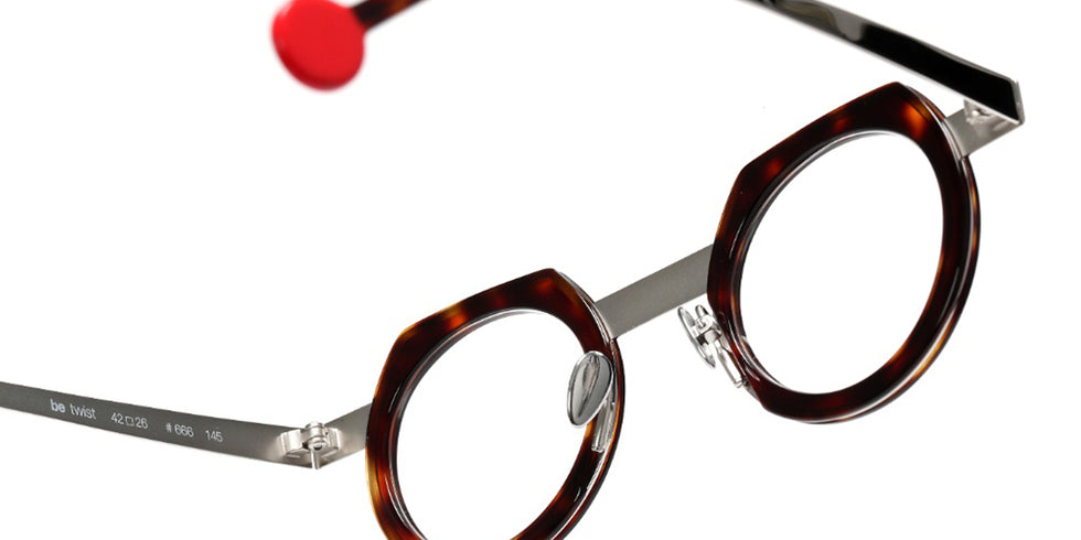 Sabine Be® Be Twist Eyeglasses - 666 Shiny Cherry Tortoiseshell/Polished Palladium
