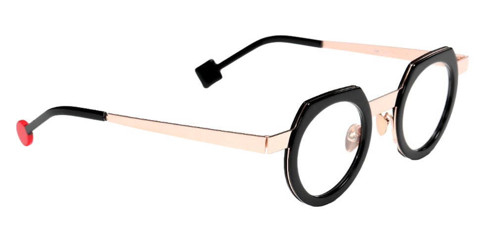 Sabine Be® Be Twist Eyeglasses - 811 Glossy Black/Polished Rose Gold