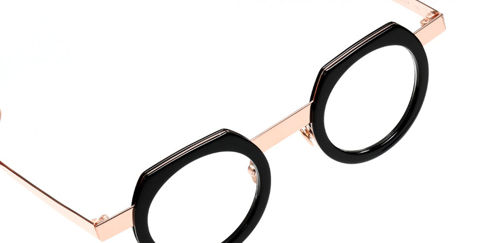 Sabine Be® Be Twist Eyeglasses - 811 Glossy Black/Polished Rose Gold