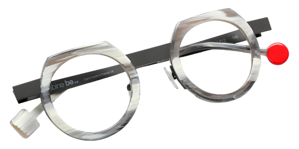 Sabine Be® Be Twist Eyeglasses - 812 Shiny Gray Horn/Dark Gray Satin