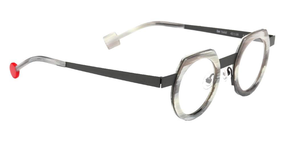 Sabine Be® Be Twist Eyeglasses - 812 Shiny Gray Horn/Dark Gray Satin