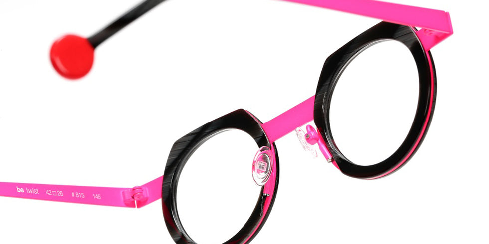 Sabine Be® Be Twist Eyeglasses - 815 Shiny Fawn Gray/Neon Pink Satin