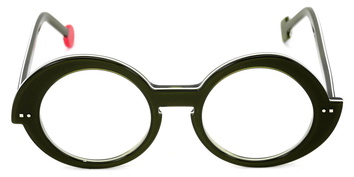 Sabine Be® Be Val De Loire - Shiny Translucent Dark Green / White / Shiny Translucent Dark Green Eyeglasses
