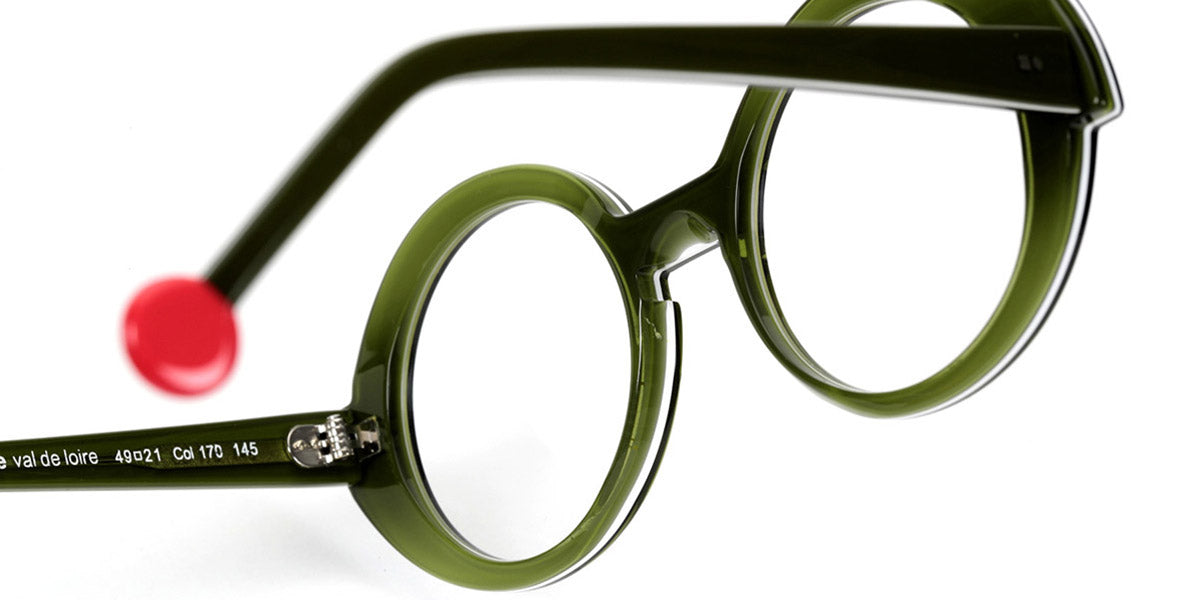 Sabine Be® Be Val De Loire - Shiny Translucent Dark Green / White / Shiny Translucent Dark Green Eyeglasses