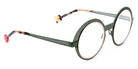 Sabine Be® Be Val De Loire Hole SB Be Val De Loire Hole 491 50 - Perforated Satin Khaki / Polished Yellow Gold Eyeglasses