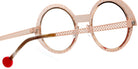 Sabine Be® Be Val De Loire Hole SB Be Val De Loire Hole 496 50 - Nude Satin Perforated / Polished Rose Gold Eyeglasses