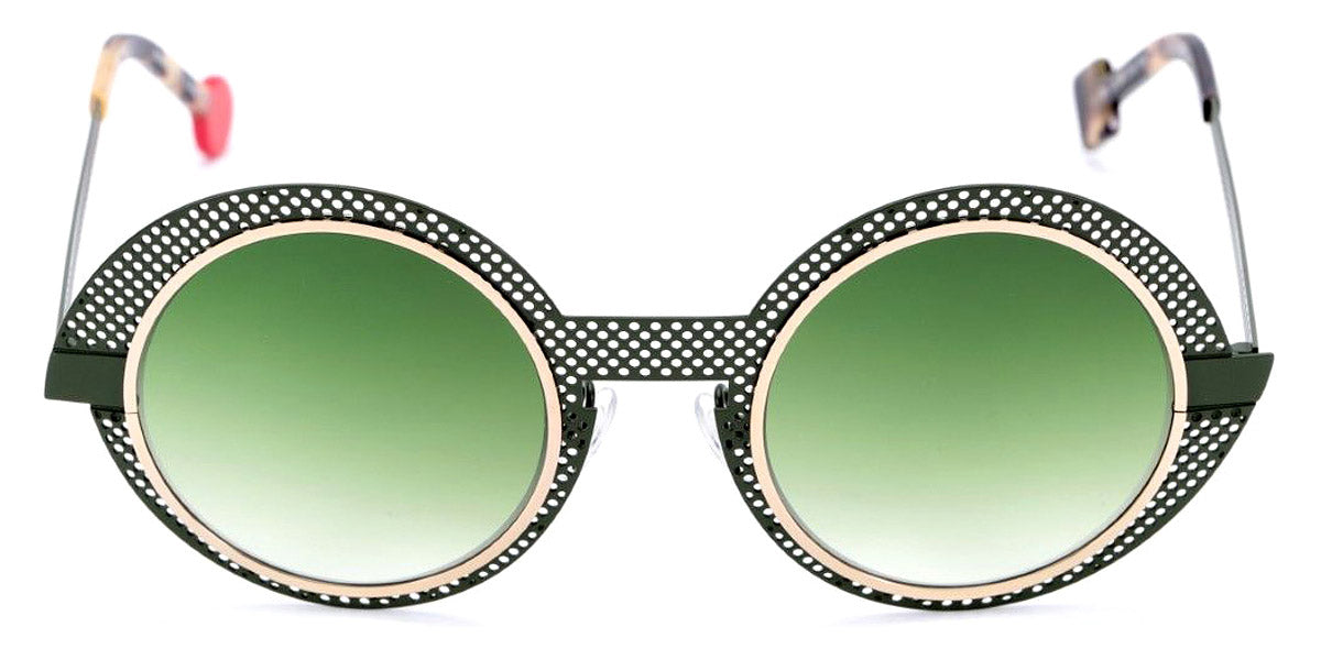 Sabine Be® Be Val De Loire Hole Sun SB Be Val De Loire Hole Sun 491 50 - Perforated Satin Khaki / Polished Yellow Gold Sunglasses