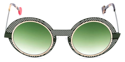 Sabine Be® Be Val De Loire Hole Sun SB Be Val De Loire Hole Sun 491 50 - Perforated Satin Khaki / Polished Yellow Gold Sunglasses