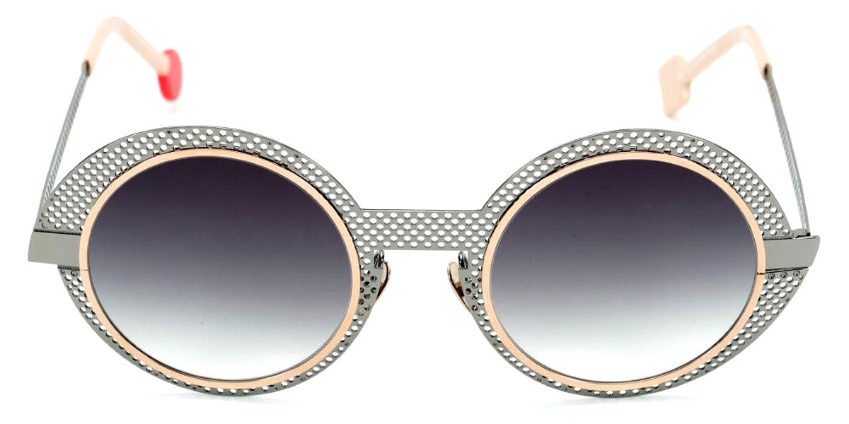 Sabine Be® Be Val De Loire Hole Sun SB Be Val De Loire Hole Sun 493 50 - Dark Ruthenium Polished Perforated / Polished Rose Gold Sunglasses