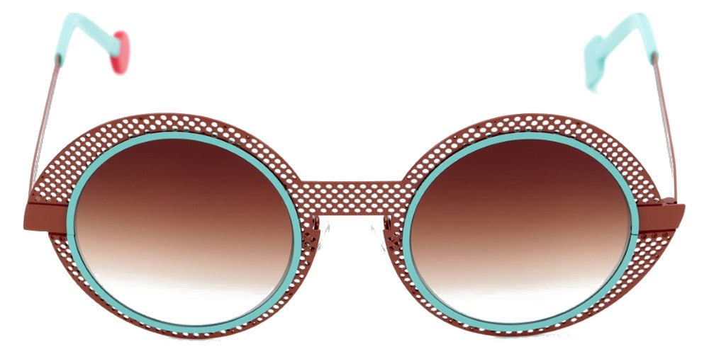 Sabine Be® Be Val De Loire Hole Sun SB Be Val De Loire Hole Sun 494 50 - Shiny Camel Perforated / Turquoise Satin Sunglasses