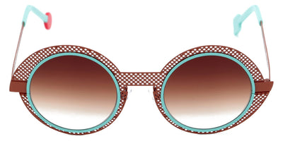 Sabine Be® Be Val De Loire Hole Sun SB Be Val De Loire Hole Sun 494 50 - Shiny Camel Perforated / Turquoise Satin Sunglasses