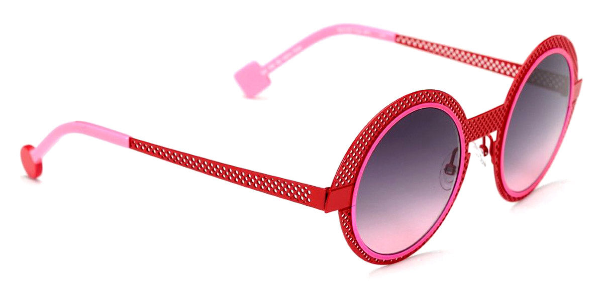 Sabine Be® Be Val De Loire Hole Sun SB Be Val De Loire Hole Sun 495 50 - Satin Red Perforated / Neon Pink Satin Sunglasses