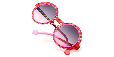 Sabine Be® Be Val De Loire Hole Sun SB Be Val De Loire Hole Sun 495 50 - Satin Red Perforated / Neon Pink Satin Sunglasses