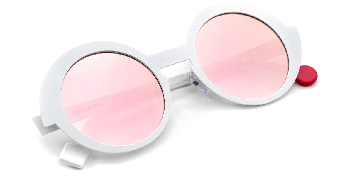 Sabine Be® Be Val De Loire Slim Sun SB Be Val De Loire Slim Sun 123 50 - Satin White Sunglasses