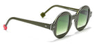 Sabine Be® Be Whaouh ! Sun SB Be Whaouh ! Sun 170 42 - Shiny Translucent Dark Green / White / Shiny Translucent Dark Green Sunglasses