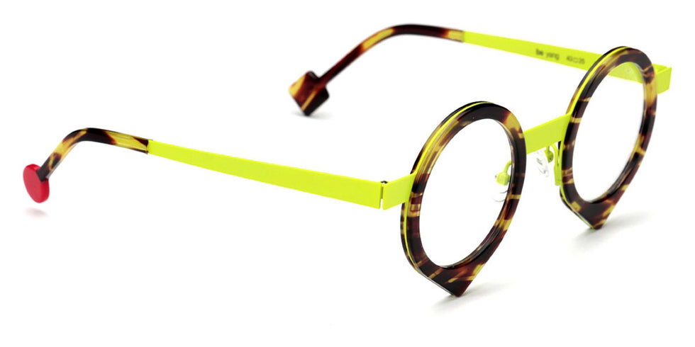 Sabine Be® Be Yang - Shiny Veined Tortoise / Satin Neon Yellow Eyeglasses