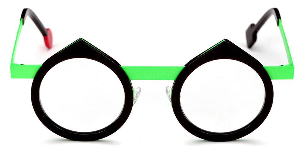 Sabine Be® Be Yin - Shiny Dark Choco / Satin Neon Green Eyeglasses