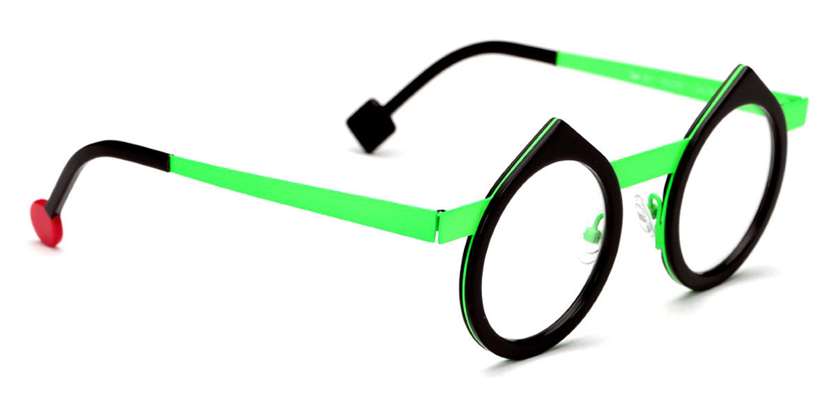Sabine Be® Be Yin - Shiny Dark Choco / Satin Neon Green Eyeglasses