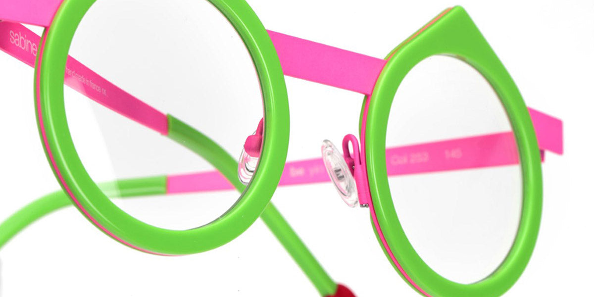 Sabine Be® Be Yin - Shiny Prairie Green / Satin Neon Pink Eyeglasses