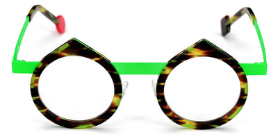 Sabine Be® Be Yin SB Be Yin 397 43 - Shiny Veined Tortoise / Satin Neon Green Eyeglasses